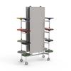 Rectangular 16-seat table and chair set School canteen Canteen Folding table School hotel restaurant