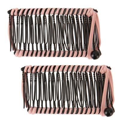 2 Stück Bananen Haarspangen Metall Gewebter Faden Einfache Bedienung Schlicht Stilvoll Vintage Klemmenkamm für