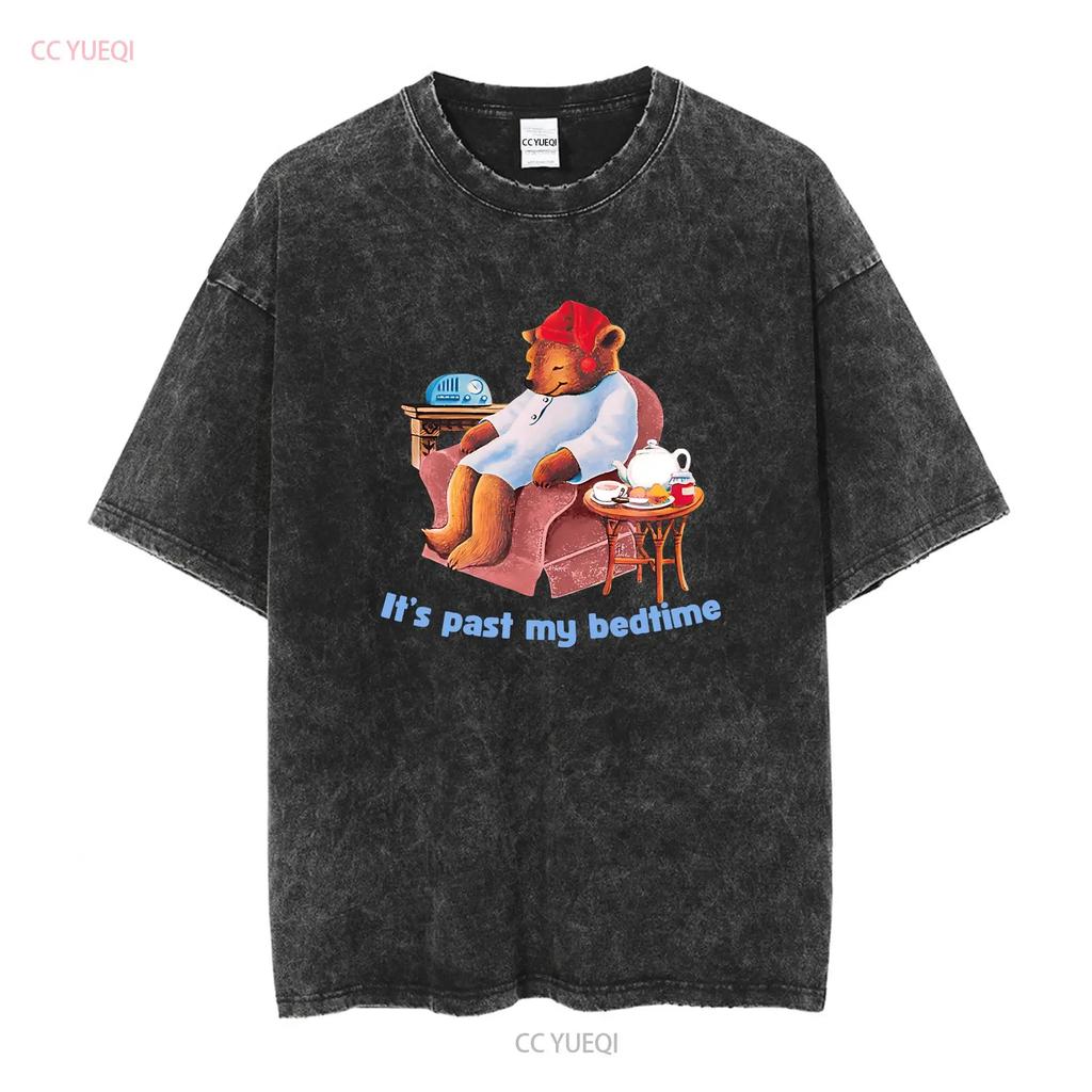 Jego Przeszłość Moja Pora Spać Śpiący Miś Koszulka Jest Pora Spać Drzemka Herb Miś Śpiący Introwertyk Domator vintage Wypłukana Wszechstronna