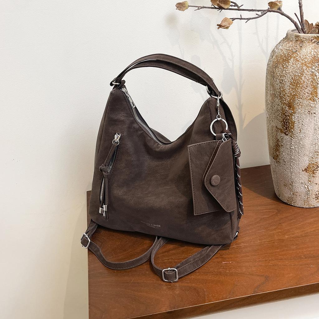 1Pc 2026 New Fashionable Versatile Retro Foreign Style Underarm Bag Solid Color Texture Shoulder Messenger Bag