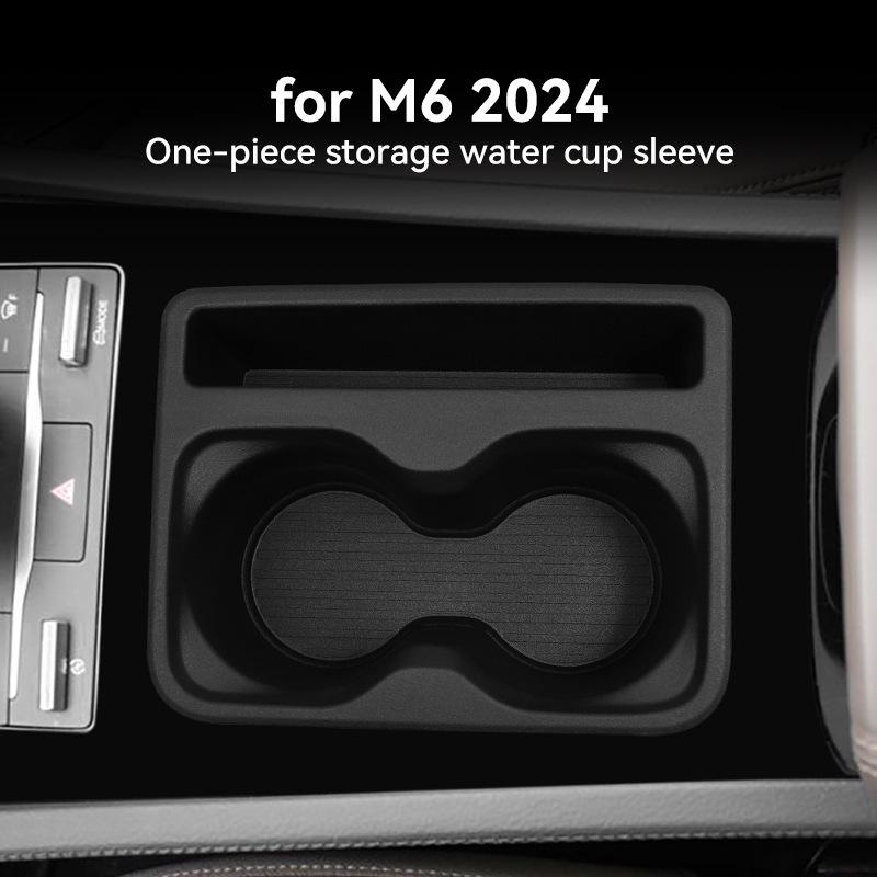 For BYD M6 2024-2025 central control water cup cover protection non-slip pad, special for automotive supplies