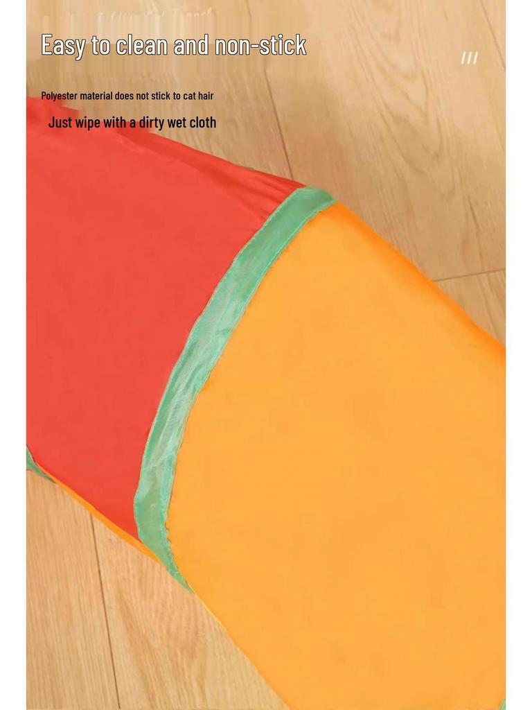 Tęcza tunel dla kota: Składana zabawka dla kociaka zapewniająca rozrywkę