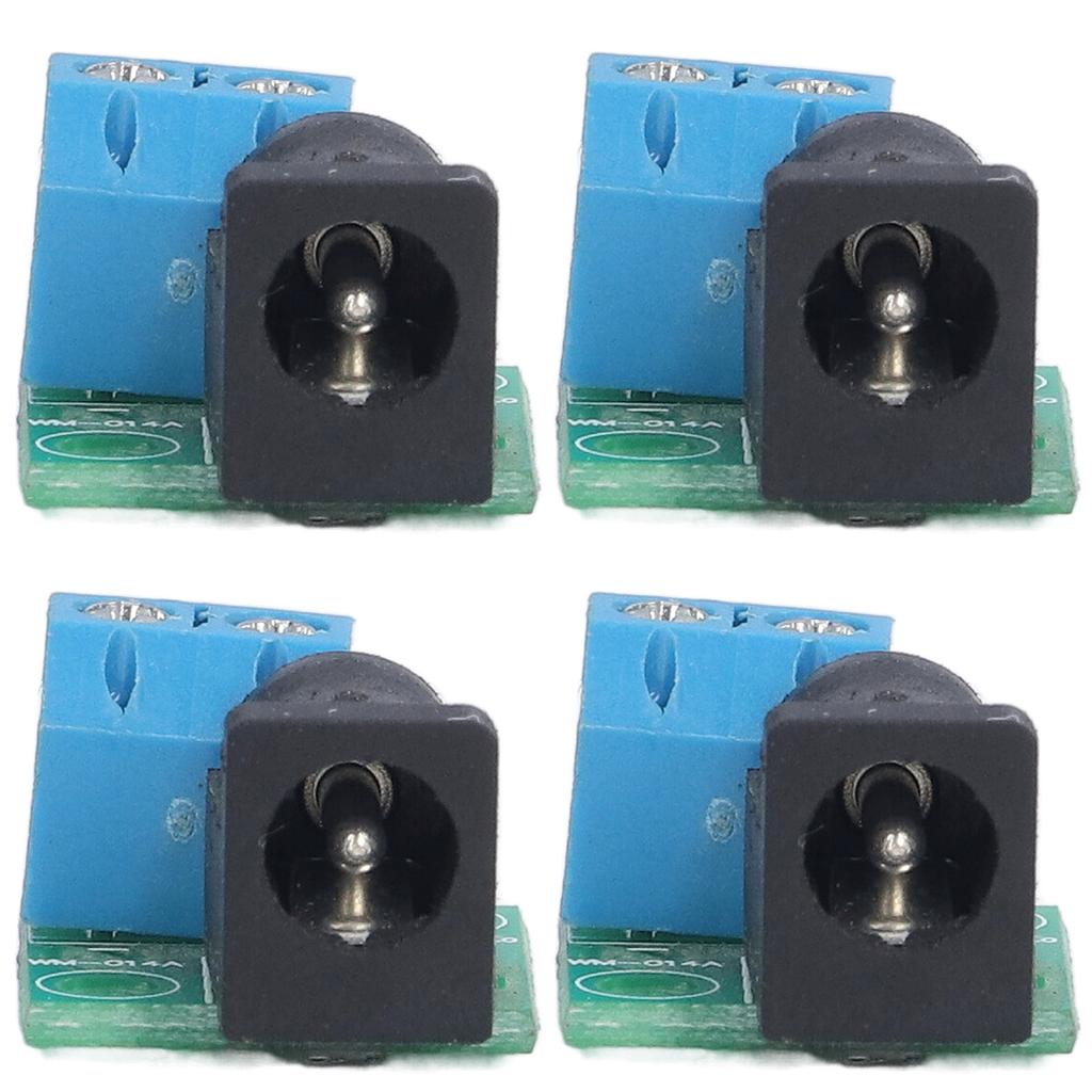 4 Stück DC-Stecker 5,5x2,1mm auf 2P 5,08mm Netzteilplatine Kompatibel mit 5,5x2,5mm Anschluss