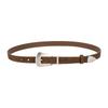 Ladies Belt Silver Needle Buckle Frosted Velvet Retro Jeans Decorative Premium Leather Belt Women