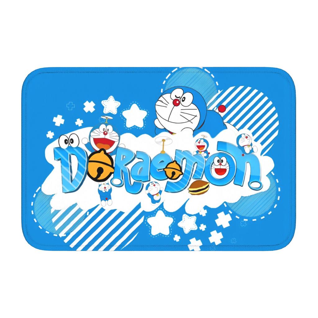 Custom D-Doraemons Cartoon Doormat Anti-Slip Entrance Welcome Kitchen Bath Floor Door Mat Toilet Living Room Carpet Rug