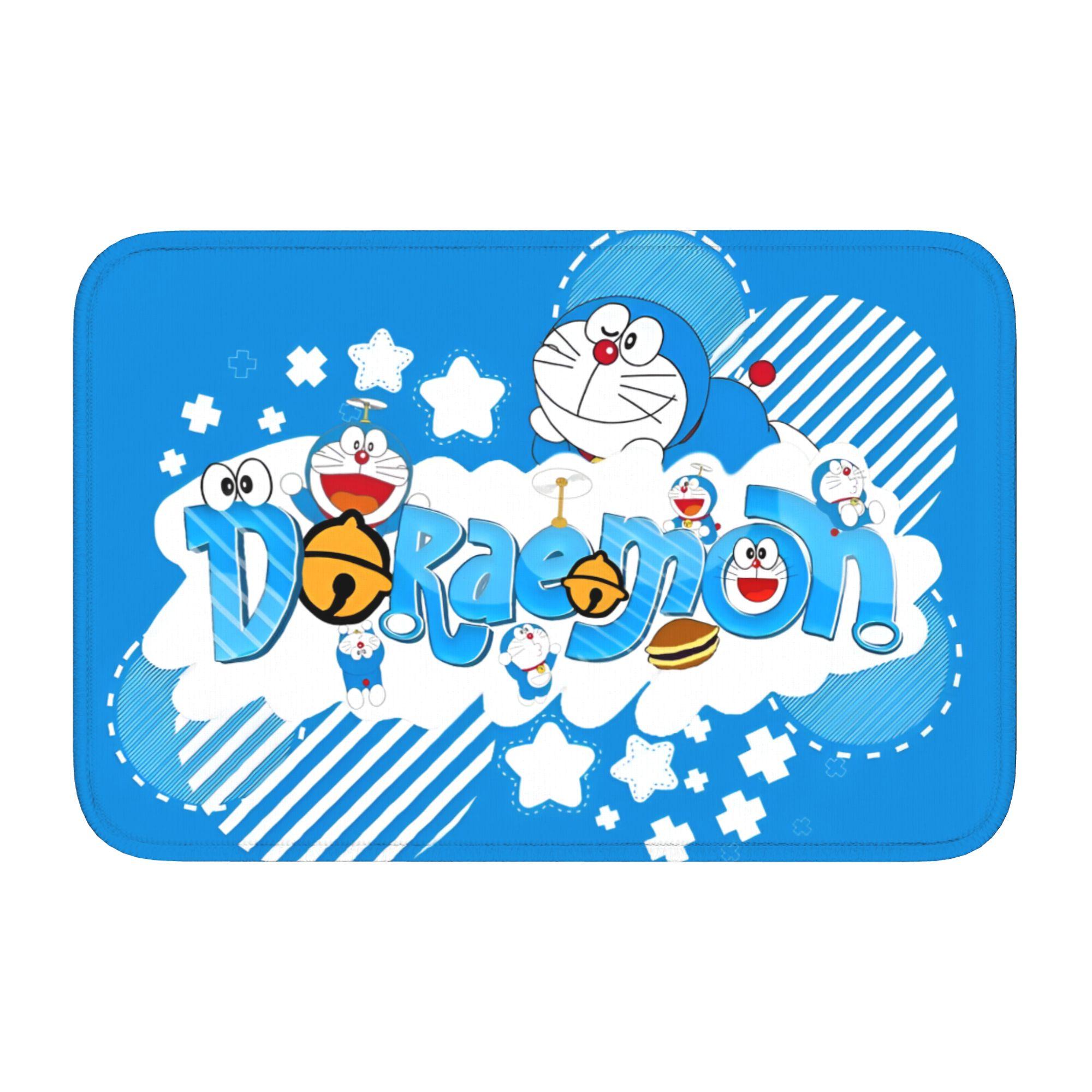 

D-Doraemons Cartoon Front Door Mat Anti-Slip Indoor Welcome Waterproof Doormat Living Room Entrance Rug Carpet Footpad 60cm x 90cm