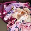 90cm Square Scarf Retro Floral Print Silk Scarfs Neck Scarves Headscarf Wraps Shawls Hijabs for Woman Satin Bandana Head Scarf