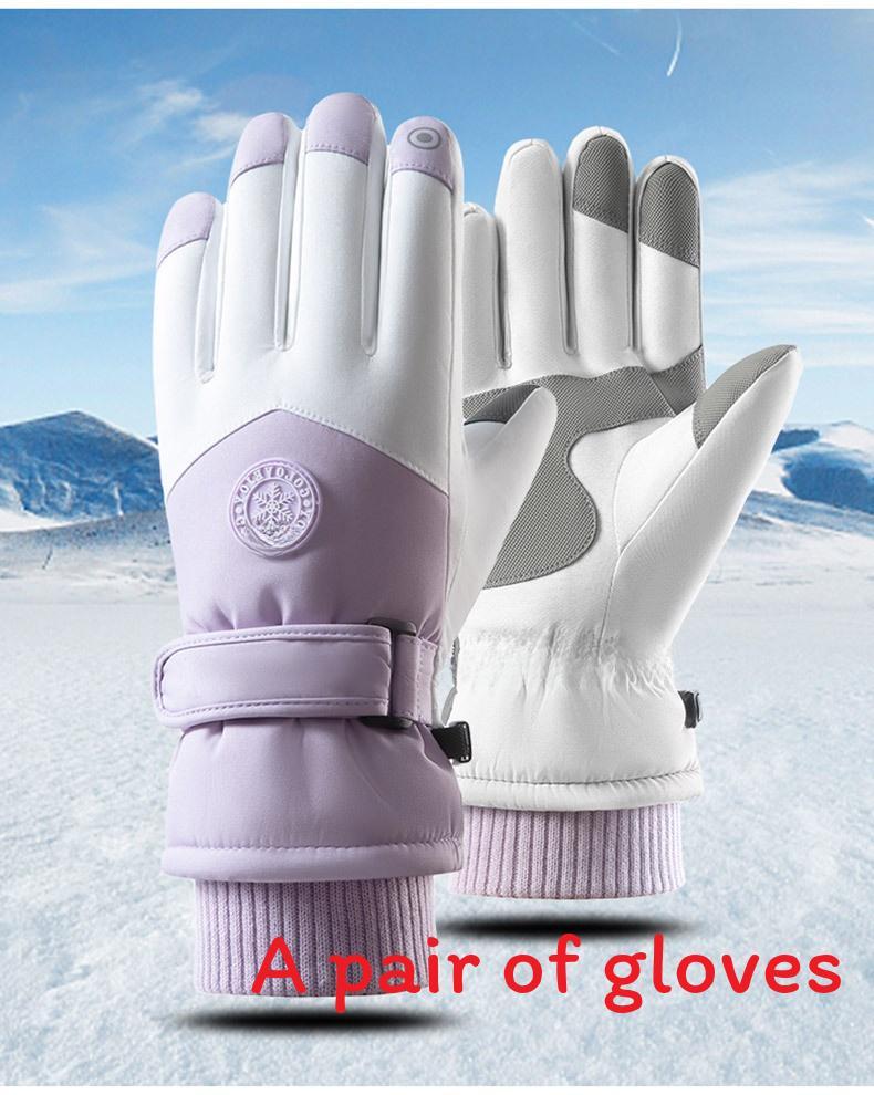 Snow Ski Gloves Women Men Touchscreen Waterproof Windproof Thick Oxford Fabric For Winter Outdoor Sports
