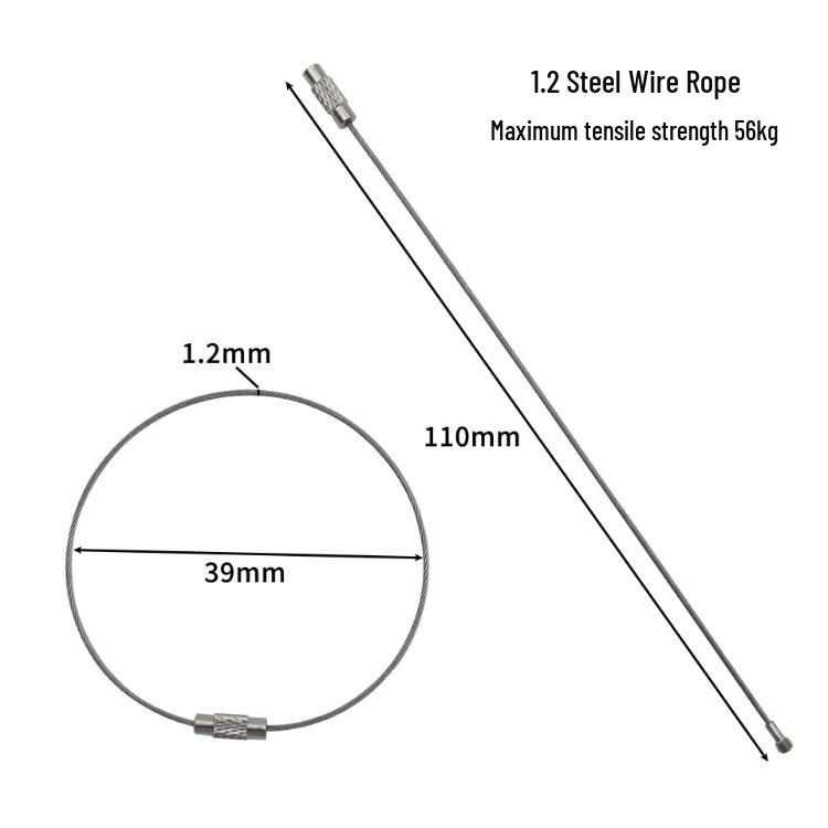 Stainless Steel Wire Key Ring and Loop Buckle