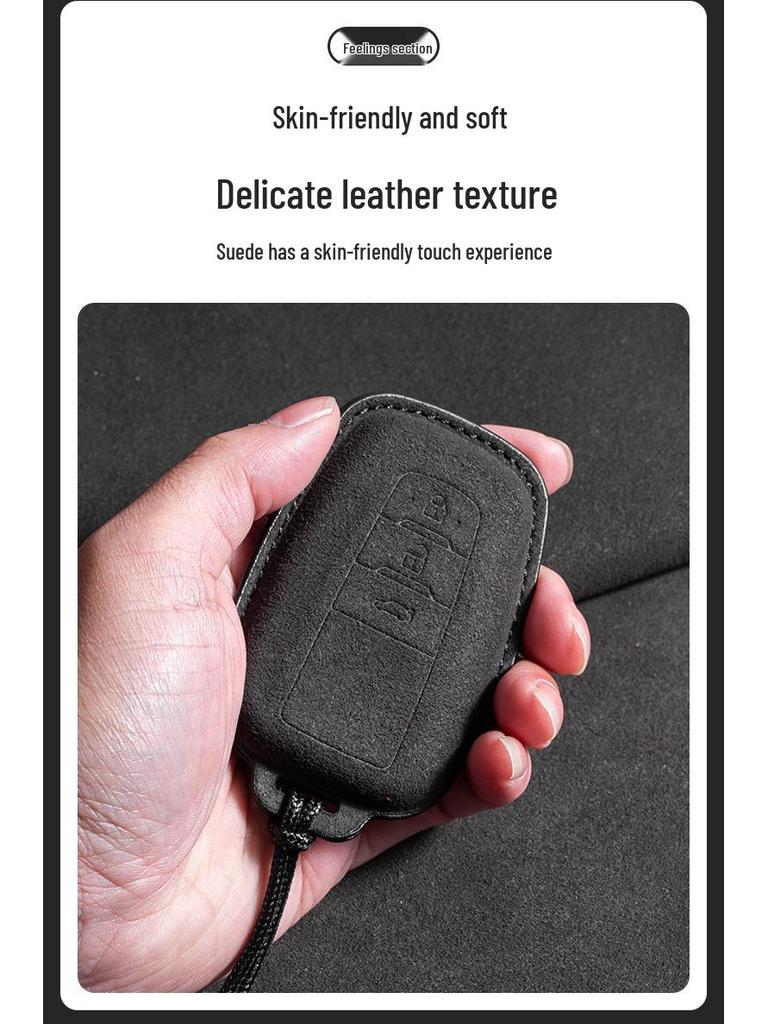 2024 Toyota Crown Highlander Suede Key Case: Three-Color Full Wrap for Men