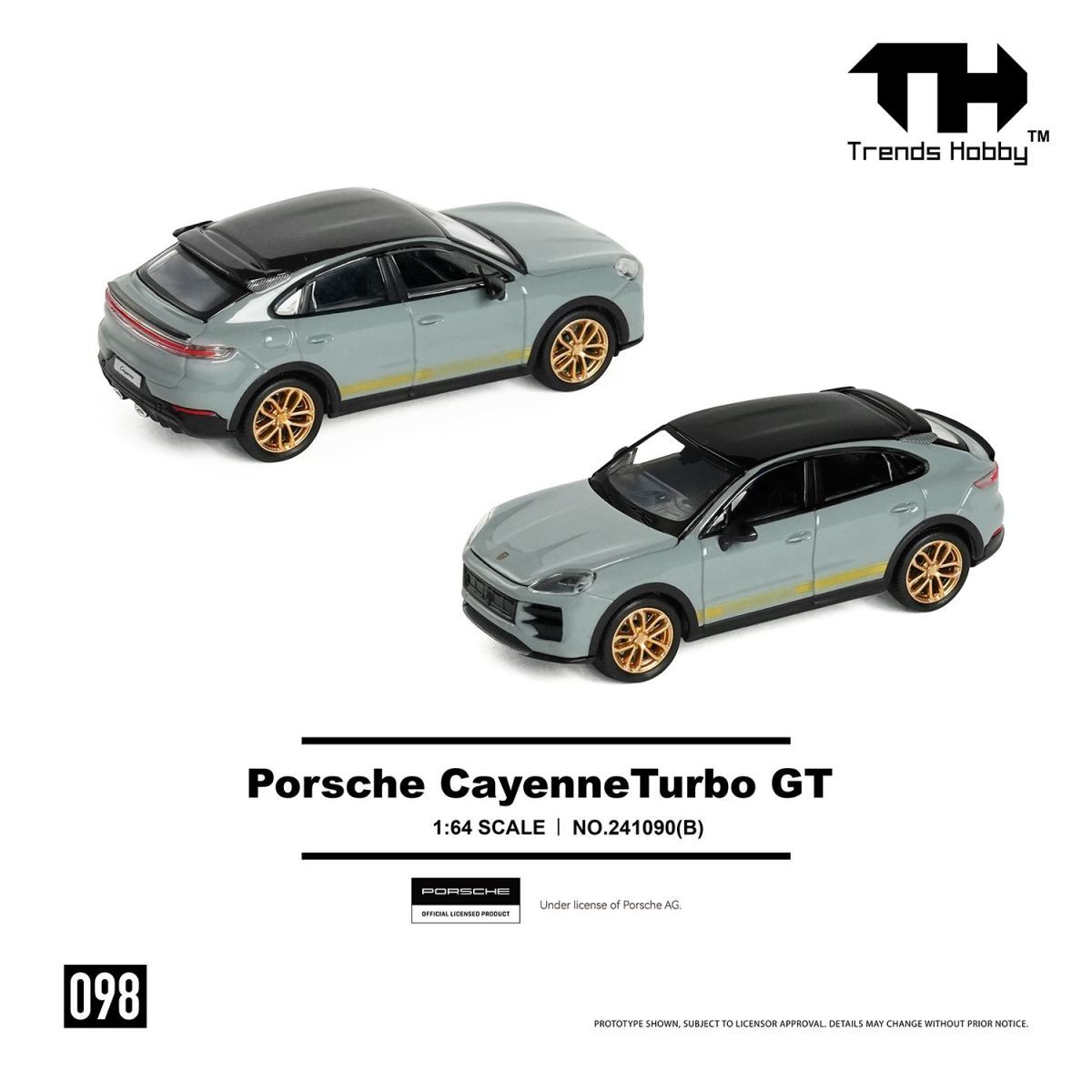 Trends Hobby 1:64 Porsche 911 Porsche Cayenne, static alloy car model, collectible ornament