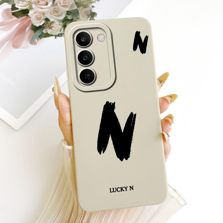 For Realme C83 Lucky Initial Letter Phone Case For Realme C83 C 83 5G Soft Silicone Cases Bumpers