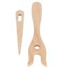 Wooden Knitting Fork Weaving Big Eye Needle Bracelet Necklace DIY Wooden Weaving Tool
