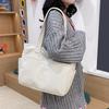 Simple literary tote bag women's new casual shoulder bag large capacity trendy handbag