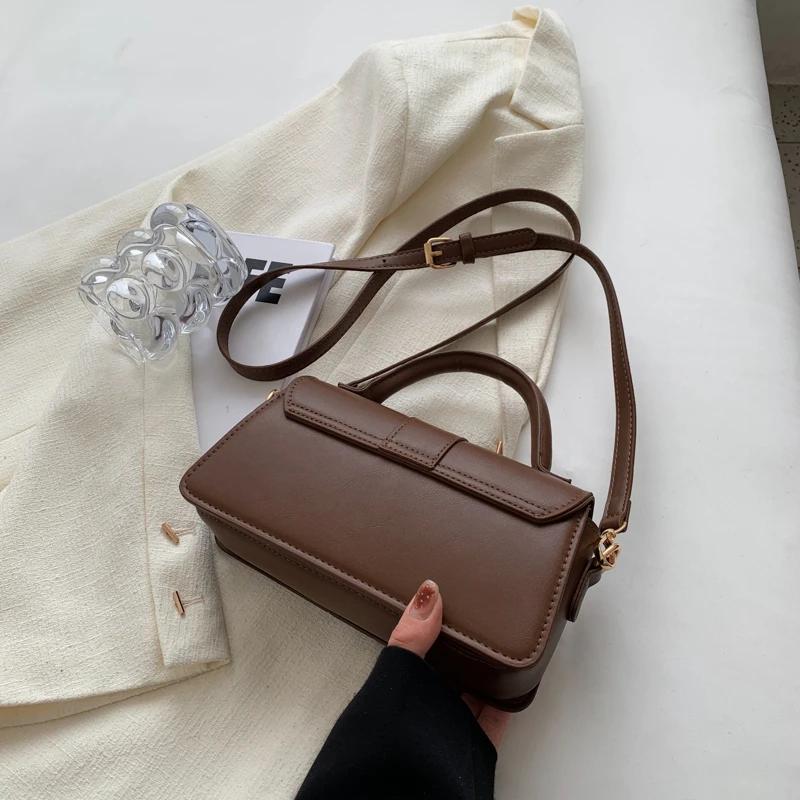 Women's PU Leather Shoulder Bag  Vintage Armpit Bag  Square Bag  Fashionable Crossbody Bags