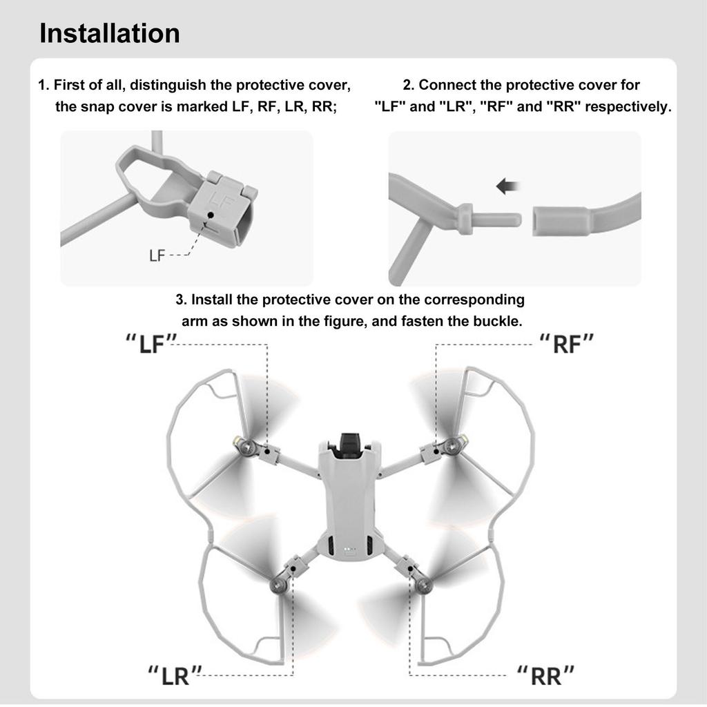 Drone PropellerGuard Crash Resistant Lightweight Drone Propeller Protector Protective Cover for DJI Mini 3 Mini 3 Pro