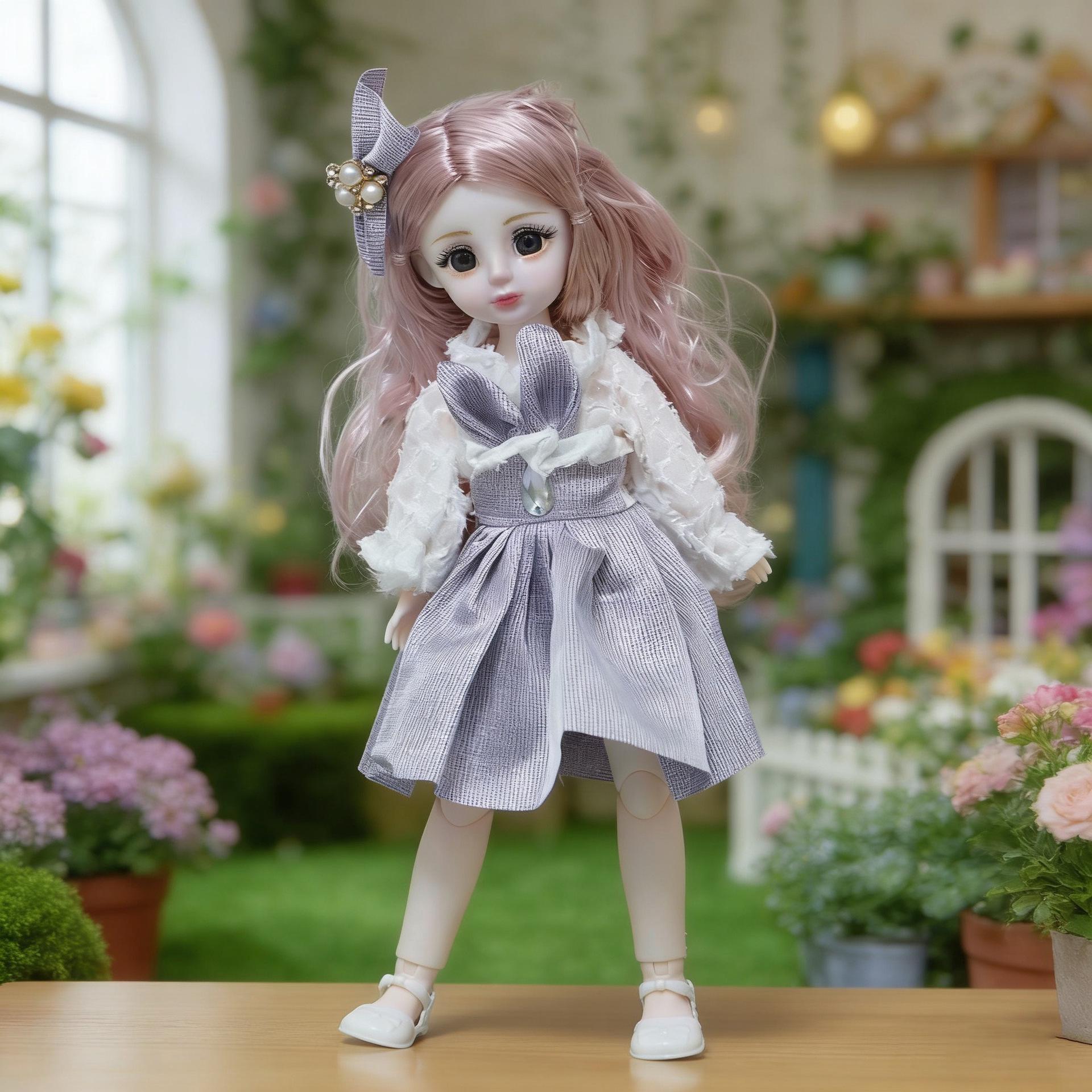 

Набор: Джинсовый комбинезон и Лолита-платье для BJD куклы 30 см Clothes only (doll not included)