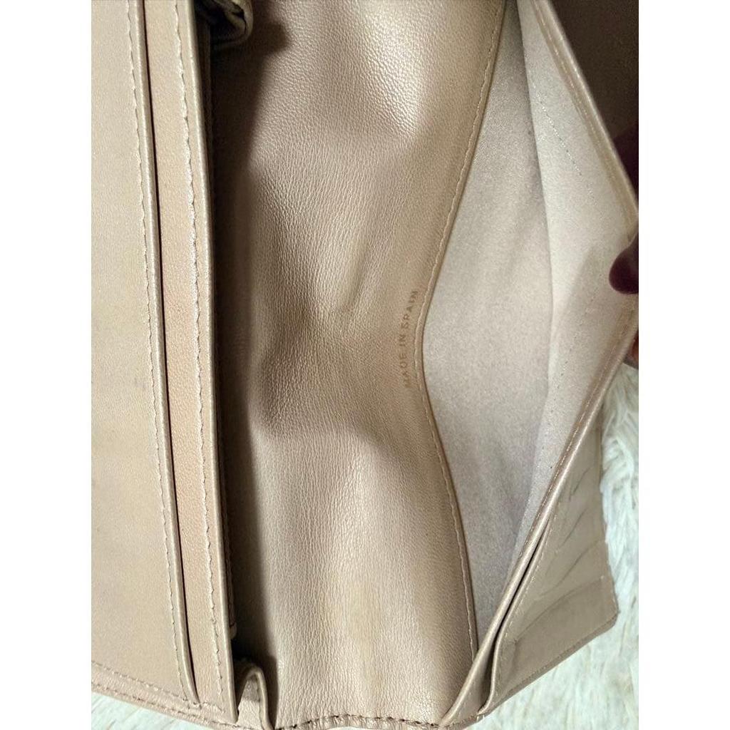 Used CHANEL Camellia Embossed Long Wallet