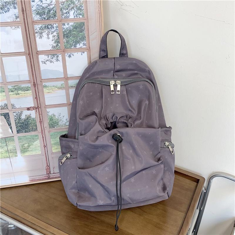Schoolbag Korean Niche Star Schoolbag Female Leisure College Wind Backpack Male High School Student Light Travel Backpack Ins