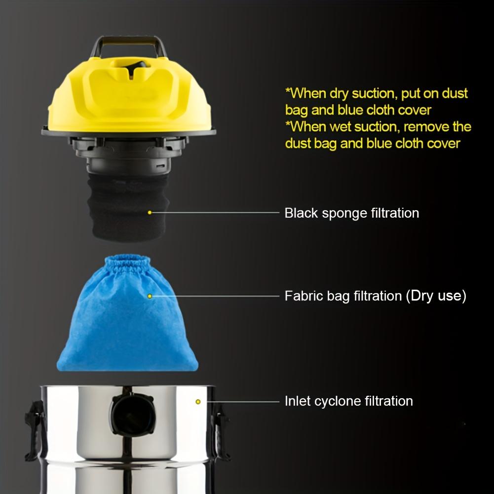 Karcher MV1 WD1 WD2 WD3 NT Series Vacuum Cleaner Replacement Textile Filter Bag & Motor Protection Cover Durable for Efficient Dust Collection