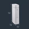 Ultra thin trash can suitable for narrow spaces, equipped with cleaning supplies, lid, and toilet brush - perfect for bathrooms
