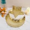 Gold Color Dessert Tray Moon Star Shaped Food Storage Container Fashion Dinner Plate  Table Decor
