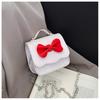 Shoulder Bow Tie Crossbody Bag Girls Trendy Mini Square Bag For School And Play