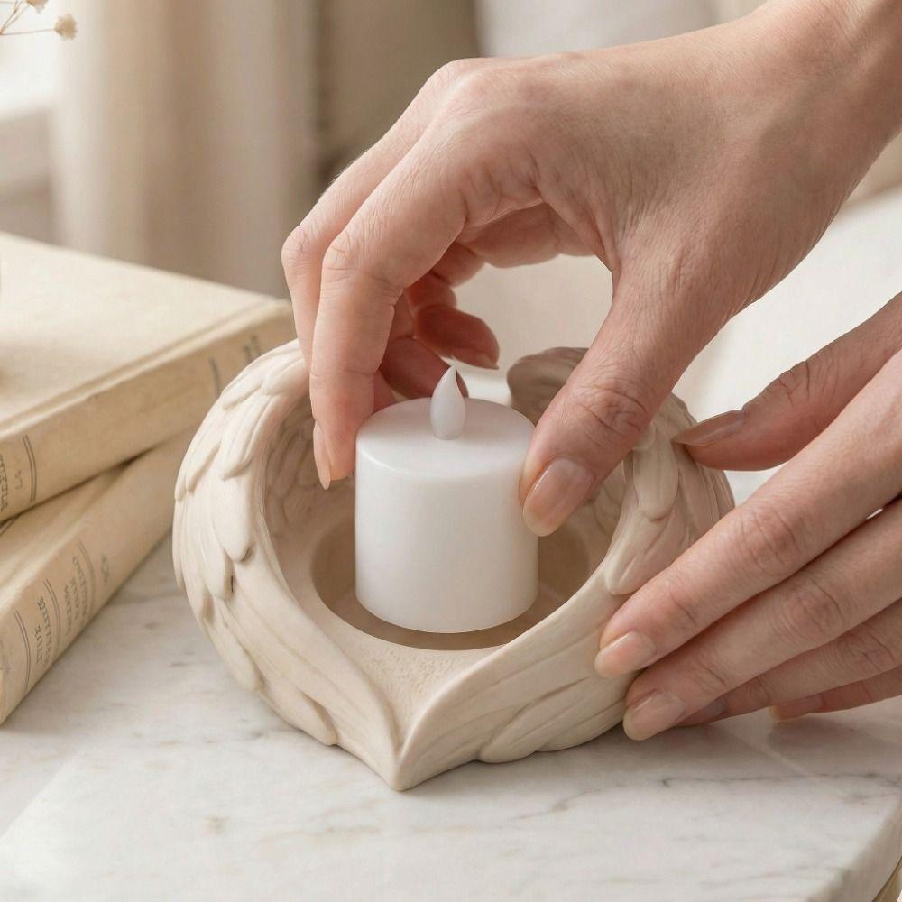 Stable Wing Storage Box Artistic Candlestick Creative Jewelry Display Plate Party Dining Table