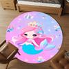 1PC Mermaid Fantasy Round Chair Mat Area Rug - Non-Slip, Floor Mat for Office, Bedroom, and Indoor Decor -Gift D1127264