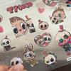 Cute 3D Labubu Cartoon Laser Jelly Stickers for DIY Water Bottles & Phones