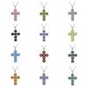European Hot-Selling 3 Carat Moissanite Cross Necklace with White Gold-Plated Copper O-Chain