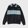 Men's Spring Casual Checkerboard Polo-Collar Sweatshirt - Retro, Loose-Fit Fashion Trend