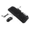Wired Keyboard Mouse Combo 1200DPI RGB Light Ergonomic 104 Keys Aluminum Alloy Gaming Keyboard and Mouse Set for