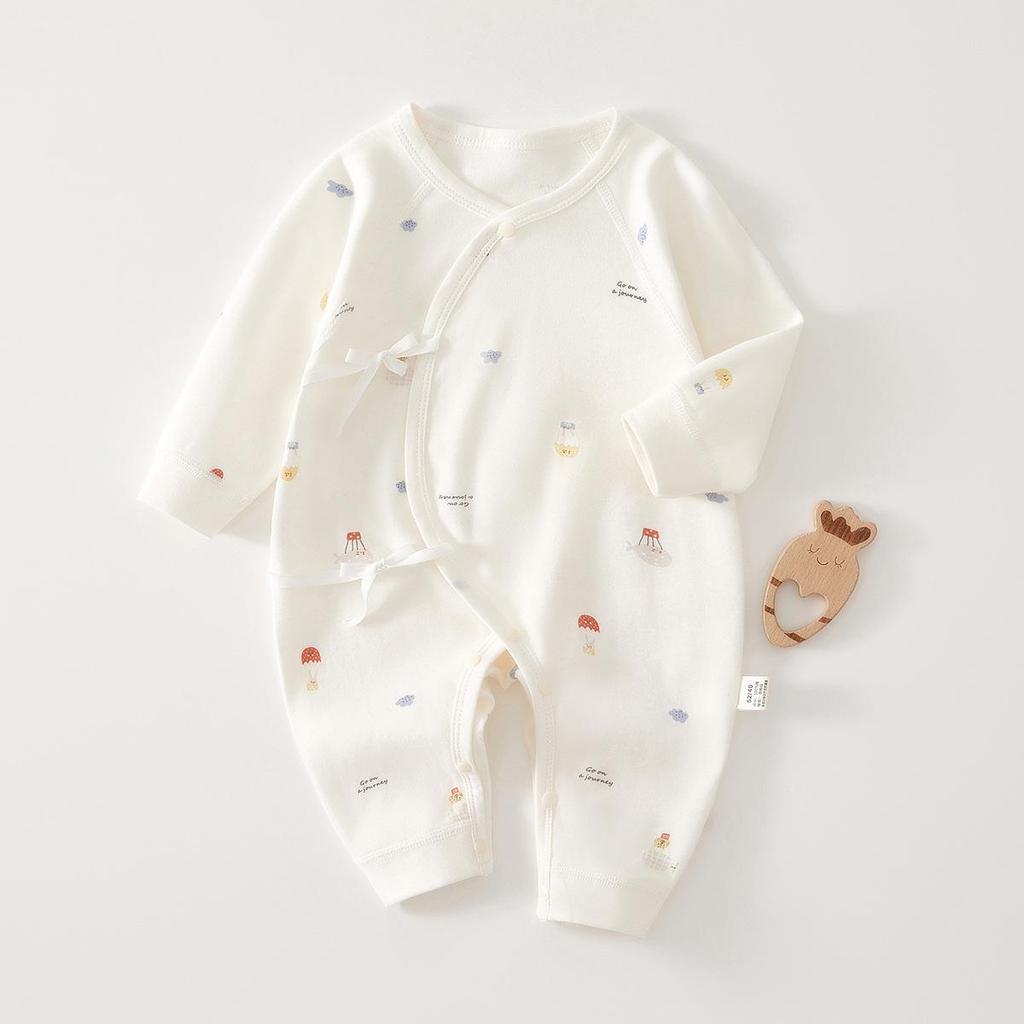 Newborn Pure Cotton Jumpsuit: All-Season Butterfly Romper for 0-6 Months