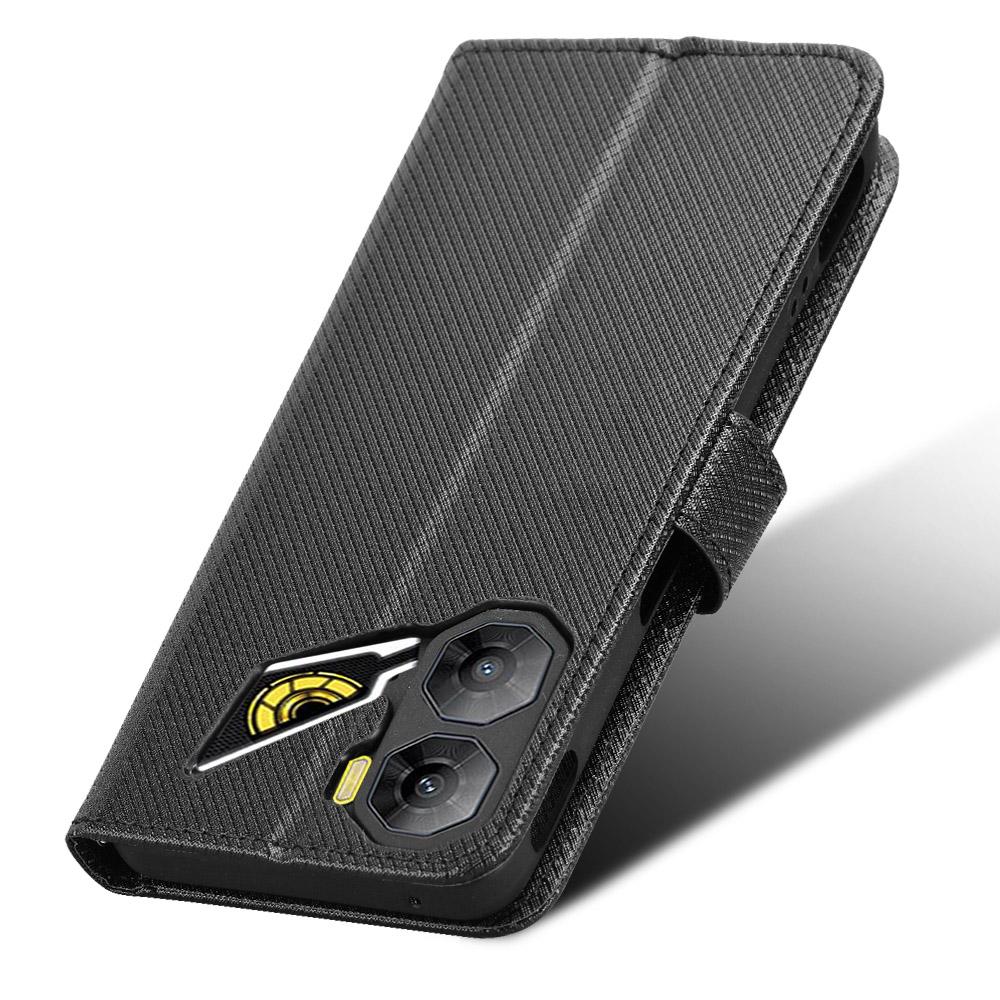 For ZTE Nubia Neo 3 5G Leather Wallet Case with Strap Diamond Texture Phone Cover
