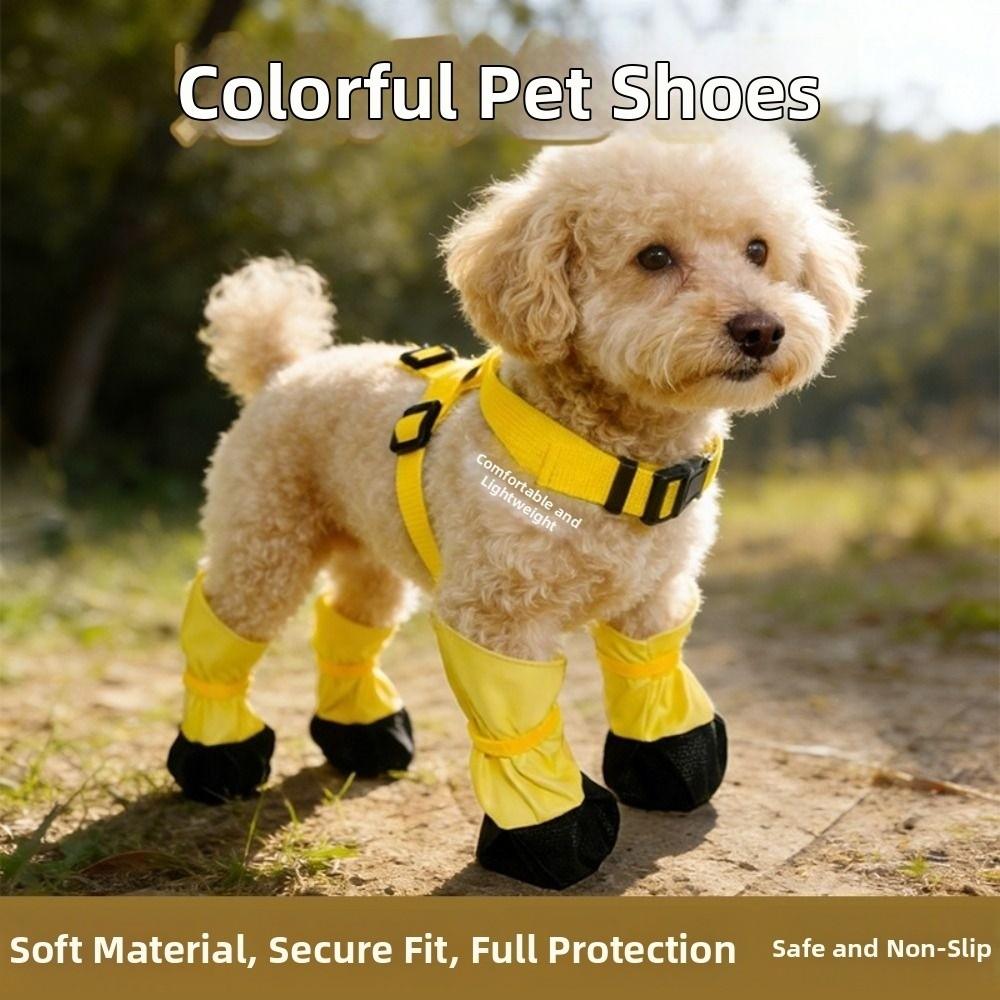 Adjustable Dog Suspender Boots Breathable Pets Paws Protector Anti-Slip Dog Shoes Walking