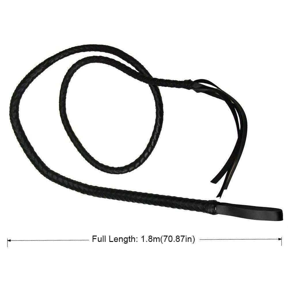 1Pcs Spanking Paddles Horse Whip Portable Leather Equestrian Training Pointer With Handle 1.8m Racing Riding Crop