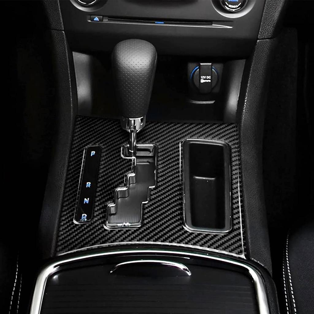 Car Gear Shift Panel Cover Decals for 2011 2012 2013 2014 Dodge Charger Accessories Carbon Fiber Interior Stickers