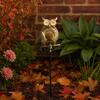 Solar Owl Garden Light, Outdoor Metal Owl Solar Light with Stake, LED Warm Glow Pathway Light for Backyard Patio Lawn Flower Bed