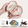 Travel Jewelry Storage Bag with Zipper Small Jewelry Velvet Necklace Bracelets Ring Storage Case for Dorm Vacation Beach Cruise