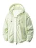 Women's Summer Lightweight Hooded Thin Jacket for Outdoor Biking Casual Sun Protection Windbreaker Adjustable Drawstring