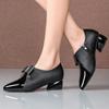 Mix Farbe Dicken Absätzen Pumps Frauen Mode Kristall Bowknot Party Schuhe Frau Patchwork Spitz Med Heels Pumps