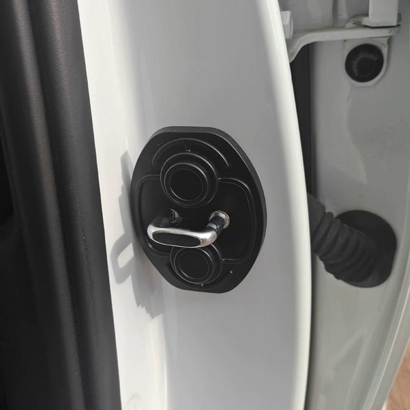 1/4Pcs Car Door Closing Shockproof Silicone Cushion Mute Shock Absorber Protective Covers Car Door Latch Accessories