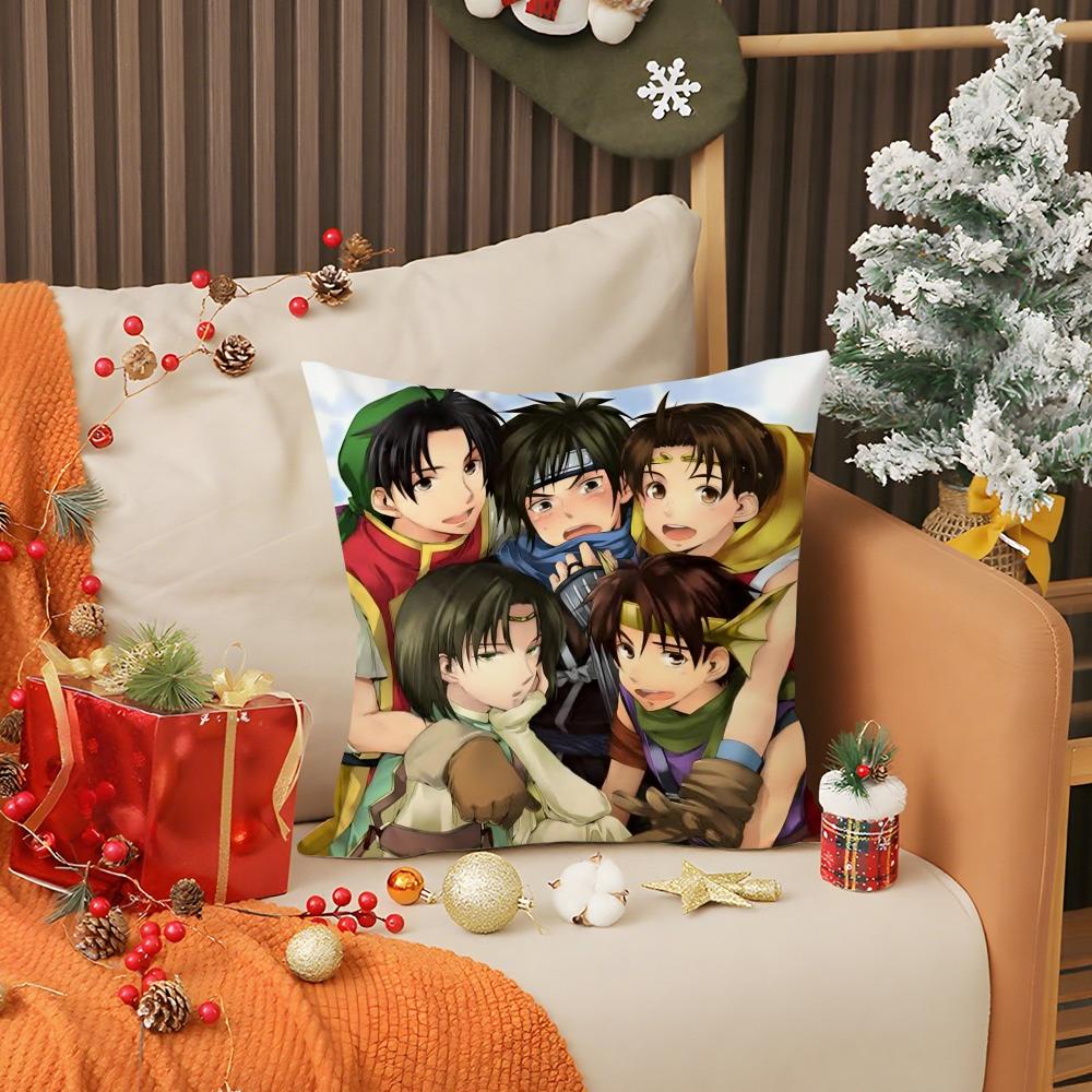 

Anime G-Genso S-Suikoden Pillow Case Living Room Sofa Decorative Cushion Cover Simple Household Light Luxury Printed Pillow 30cmx30cm