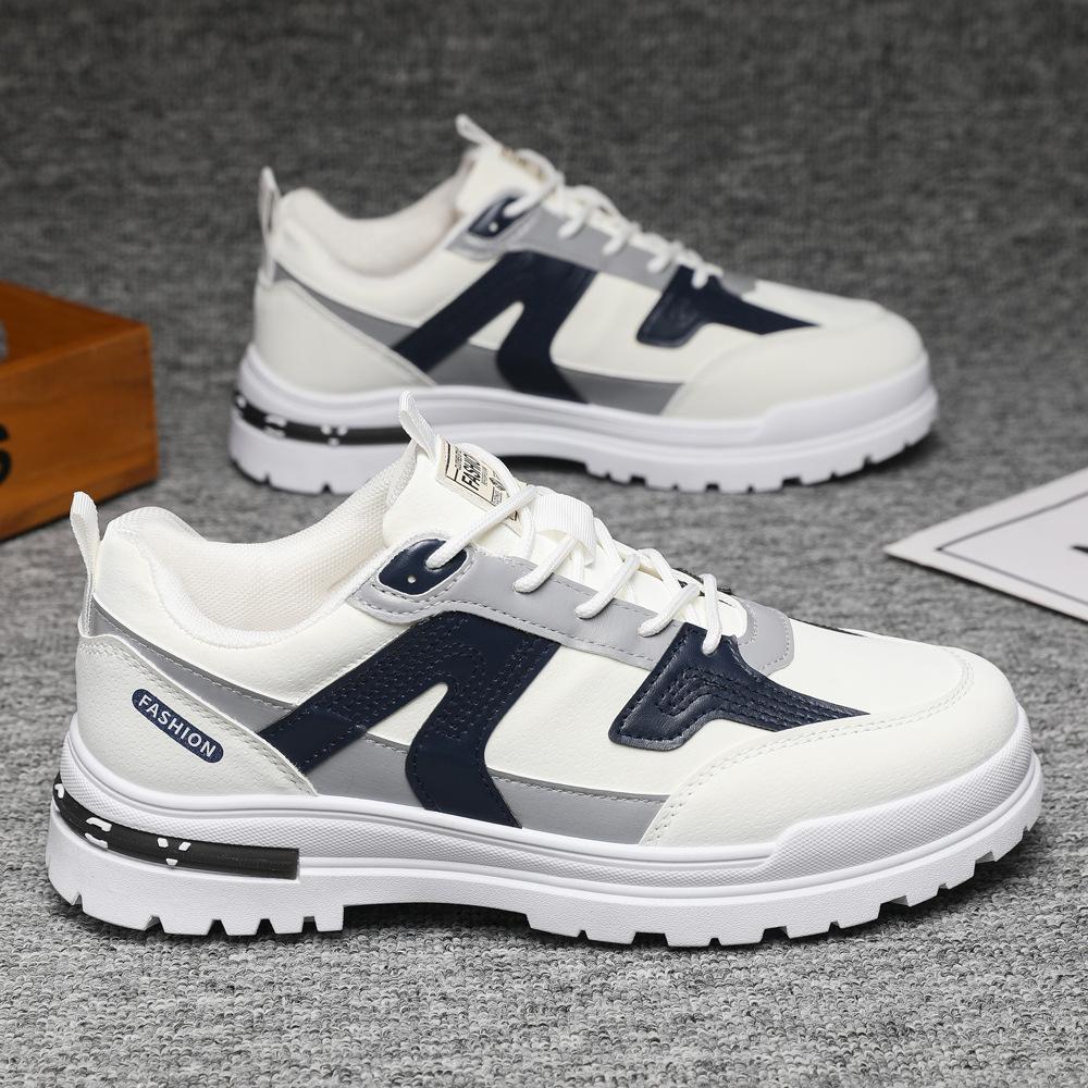 Casual Sports Men's Shoes Comfortable Versatile Non-slip Thick-soled Fashion Mountaineering Youth Leather Waterproof Martin Boots