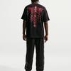 Men's Nike Max90 T-Shirts Men's Black/Dark Red Team Crew Neck Moderate Straight Fit