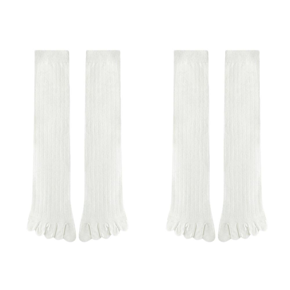 

2 пары хлопковых мужских деловых носков с раздельными пальцами, носки с пятью пальцами, модные носки средней длины, мужские 2 Pairs белый