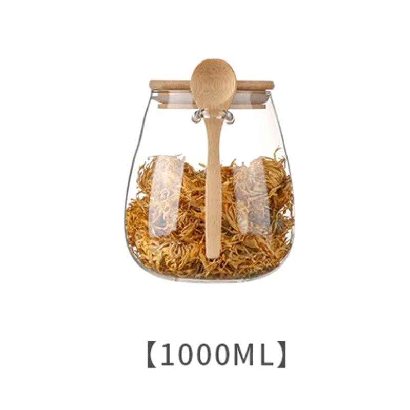 Hermetic Containers For Food Storage Pots Glass Jar With Lid Sealed Container Sugar And Tea Cans Airtight Kitchen Coffee Jars