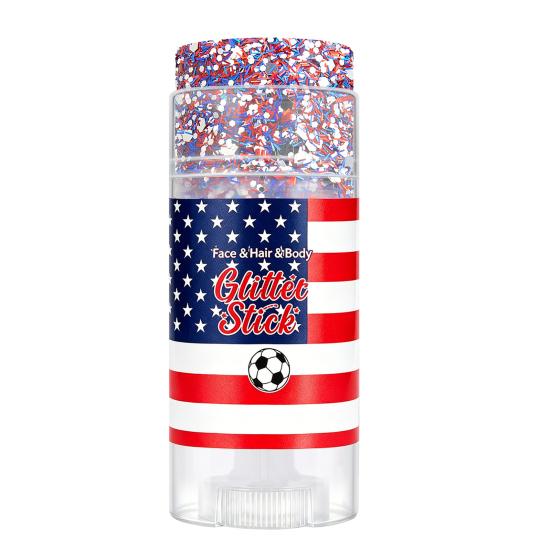 Yousheng 16G Hair Face Body Glitter Stick for Independence Day, Fourth of July Patriotic Red White Blue Glitter Stick, Makeup Accessory for Memorial G