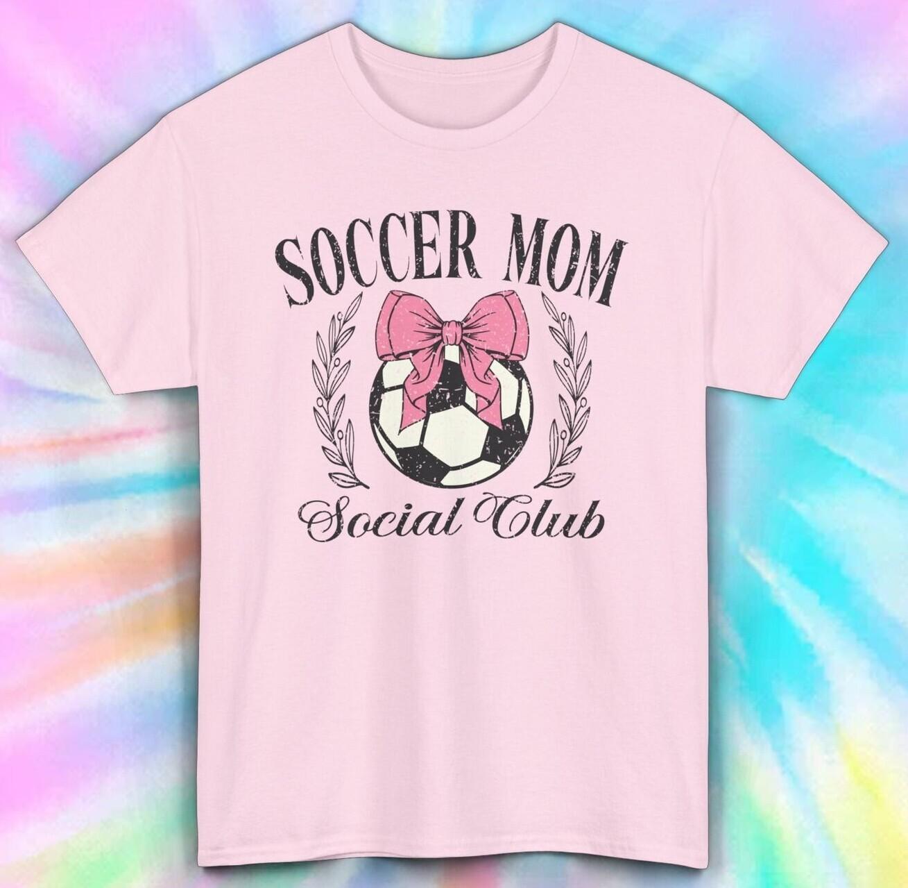 Soccer Mom Social Club Shirt | Funny Soccer Mom Gift Tee | S-5XL L